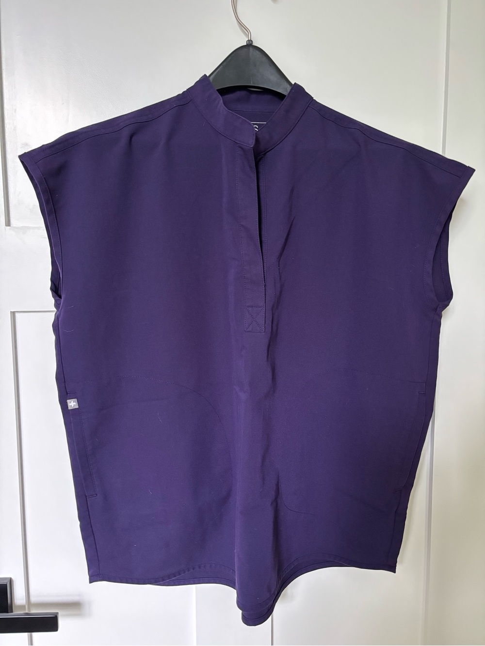 FIGS Rafaela Oversized Scrub Top in Purple Jam - Picture 3 of 7